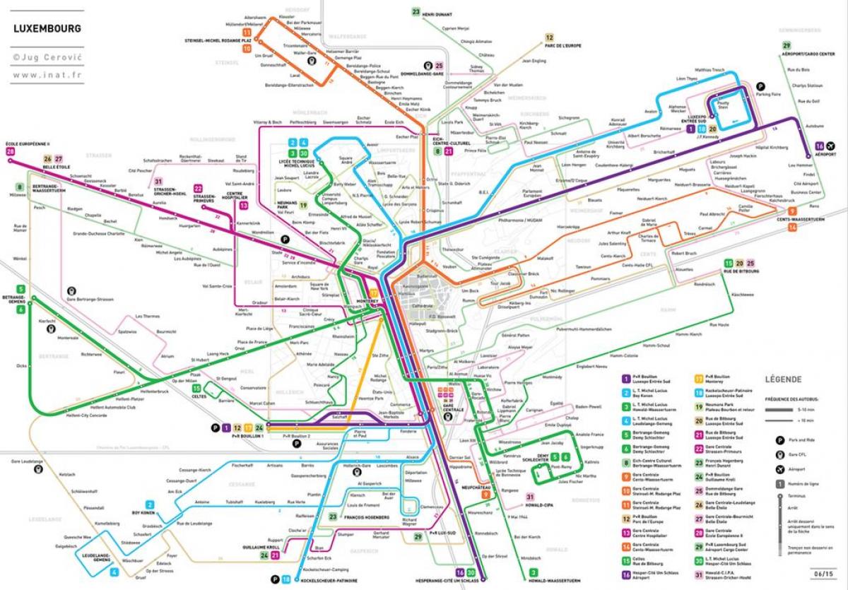 kort over Luxembourg metro