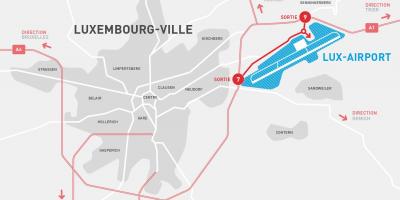 Kort over Luxembourg lufthavn
