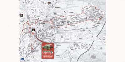 Kort over hop on hop off-Luxembourg